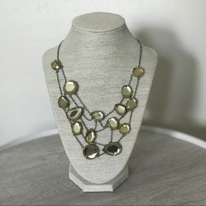 ⬇️ PRICE DROP! Jewel Bib Style Silver Necklace